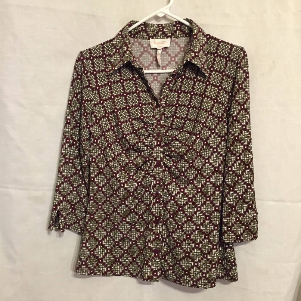 Laundry Shelli Segal Retro Top S Small